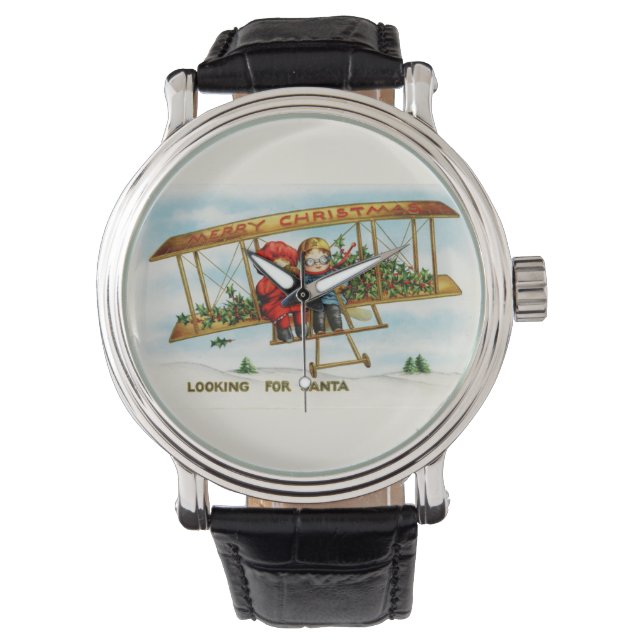 Weihnachtskinder suchen nach Weihnachten Armbanduhr (Vorderseite)