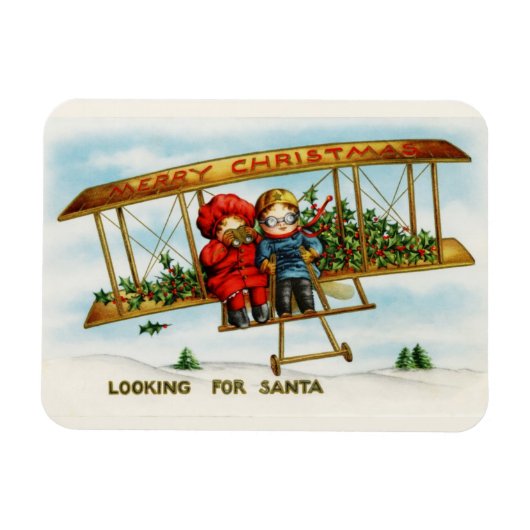 Weihnachtskinder suchen nach Weihnachten Magnet (Horizontal)