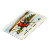Weihnachtskinder suchen nach Weihnachten Magnet (Linke Seite)