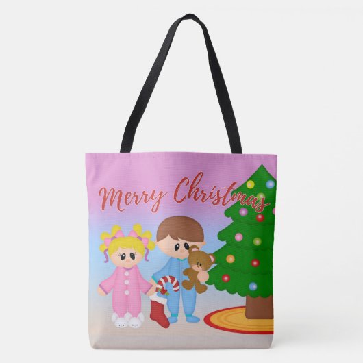 Weihnachtskinder Tasche (Vorderseite)