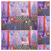 Weihnachtskinder-u. Stoff (Nahaufnahme)