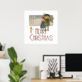 Weihnachtskinder und Cherub Poster (Heimbüro)