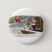 Weihnachtskinder Vintag Button (Vorderseite)