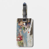 Weihnachtskinder Vintag Gepäckanhänger (Rückseite vertikal)