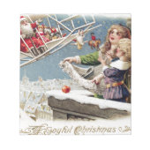 Weihnachtskinder Vintag Notizblock (Vorderseite)