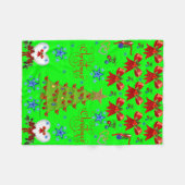 Weihnachtskindercreme Fleecedecke (Vorderseite (Horizontal))