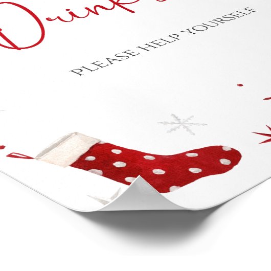 Weihnachtskinderduschen Poster (Ecke)