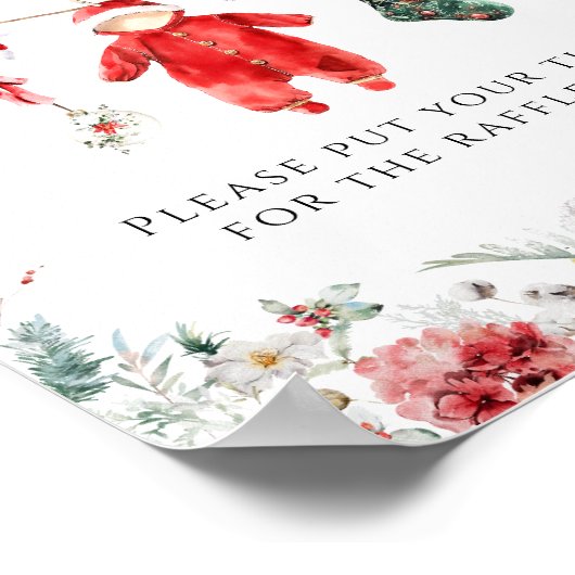 Weihnachtskinderduschmaschine Poster (Ecke)