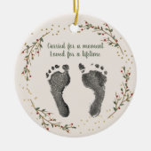 Weihnachtskindergedächtnis - Maßgeschneiderte Kind Keramik Ornament (Vorne)