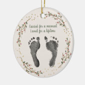 Weihnachtskindergedächtnis - Maßgeschneiderte Kind Keramik Ornament (Links)