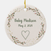 Weihnachtskindergedächtnis - Maßgeschneiderte Kind Keramik Ornament (Hinten)