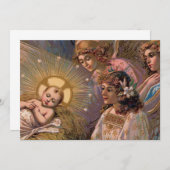 Weihnachtskinderkarte oder Einladung (Vorne/Hinten)