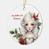 Weihnachtskindermädchen Keramik Ornament (Links)