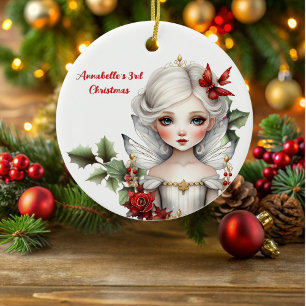 Weihnachtskindermädchen Keramik Ornament