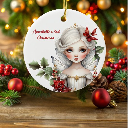Weihnachtskindermädchen Keramik Ornament