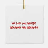 Weihnachtskindermädchen Keramikornament (Rückseite)