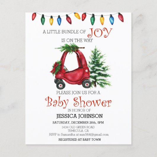 Weihnachtskinderwagen Kinderdusche Budget (Vorderseite)