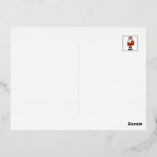 Weihnachtskippen Folien Feiertagspostkarte (Rückseite)