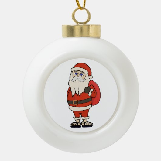 Weihnachtskippen Keramik Kugel-Ornament (Vorderseite)