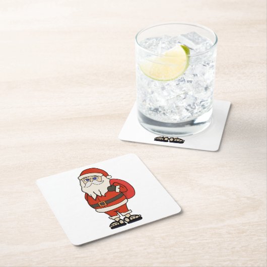 Weihnachtskippen Rechteckiger Pappuntersetzer (Vor Ort)