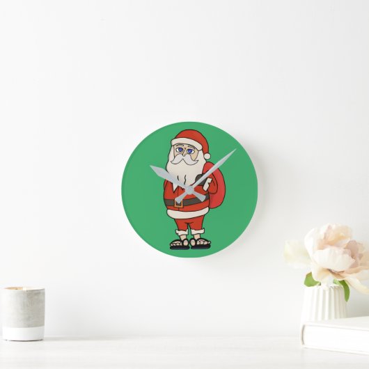 Weihnachtskippen Runde Wanduhr (Zuhause)