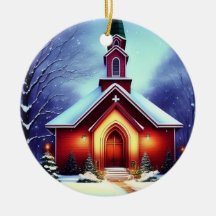 Weihnachtskirche Abend