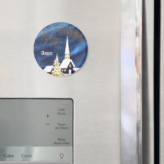 Weihnachtskirche Amen Magnet (In Situ (Kühlschrank))