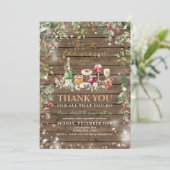 Weihnachtskirche des Holzpersonals einladen Einladung (Stehend Vorderseite)