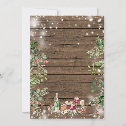 Weihnachtskirche des Holzpersonals einladen Einladung (Rückseite)