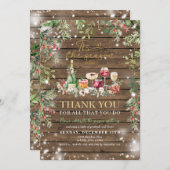 Weihnachtskirche des Holzpersonals einladen Einladung (Vorne/Hinten)