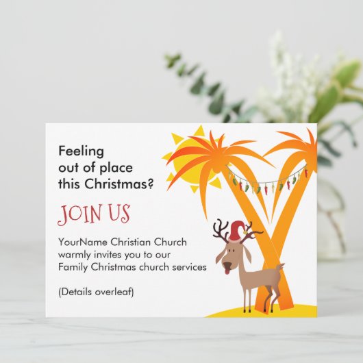 Weihnachtskirche Einladung (Stehend Vorderseite)