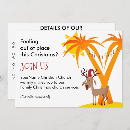 Weihnachtskirche Einladung (Vorne/Hinten)