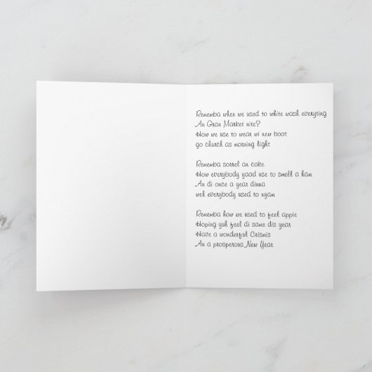 Weihnachtskirche Feiertagskarte (Innenseite)