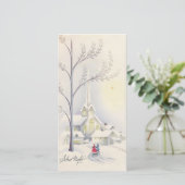 Weihnachtskirche Feiertagskarte (Stehend Vorderseite)