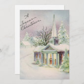 Weihnachtskirche Feiertagskarte (Vorne/Hinten)