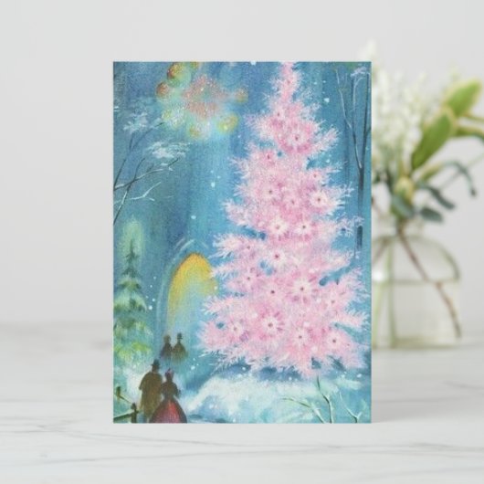 Weihnachtskirche Feiertagskarte (Stehend Vorderseite)