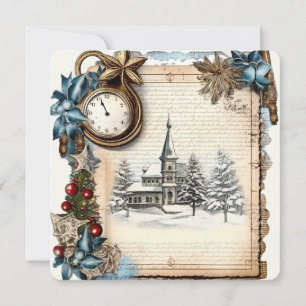 Weihnachtskirche Feiertagskarte