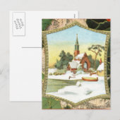 Weihnachtskirche Feiertagspostkarte (Vorne/Hinten)