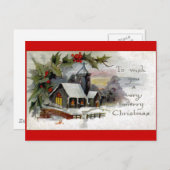 Weihnachtskirche Feiertagspostkarte (Vorne/Hinten)