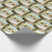 Weihnachtskirche gekachelt geschenkpapier (Ecke)