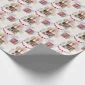 Weihnachtskirche Geschenkpapier (Ecke)