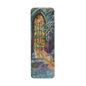 Weihnachtskirche mit festgeklemmtem Glasfenster (Vorne)