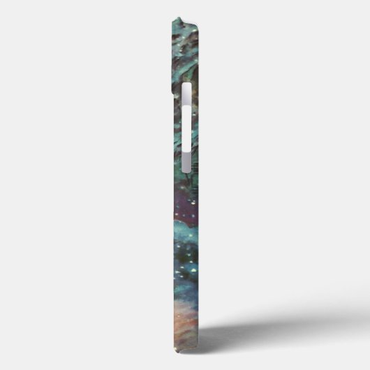 Weihnachtskirche mit festgeklemmtem Glasfenster Case-Mate iPhone Hülle (Rückseite / Links)