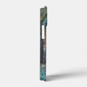 Weihnachtskirche mit festgeklemmtem Glasfenster Case-Mate iPhone Hülle (Rückseite / Rechts)