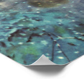 Weihnachtskirche mit festgeklemmtem Glasfenster Poster (Ecke)