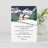 Weihnachtskirche - Party Einladung (Stehend Vorderseite)