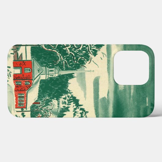 Weihnachtskirche, Schnee im Winter Case-Mate iPhone Hülle (Rückseite (Horizontal))