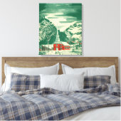 Weihnachtskirche, Schnee im Winter Leinwanddruck (Insitu (Schlafzimmer))