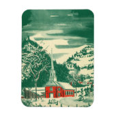 Weihnachtskirche, Schnee im Winter Magnet (Vertikal)