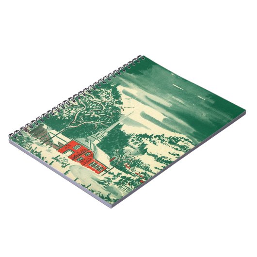 Weihnachtskirche, Schnee im Winter Notizblock (Linke Seite)